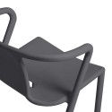 muubs keiko chaise design grise polypropylene 9130000100