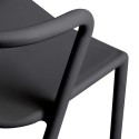 Chaise design polypropylène Muubs Keiko gris