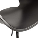 Chaise contemporaine arrondie accoudoirs Muubs Opal noir