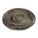 tapis rond gris beige noir fibre de mais muubs sia