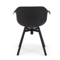 chaise design arrondie accoudoirs plastique noir muubs swiwel