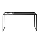 Table basse design rectangulaire métal verre Muubs Denver noir