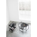 Table basse design rectangulaire métal verre Muubs Denver noir