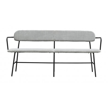 house doctor classico banquette design velours cotele gris clair bf0508