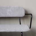 house doctor classico banquette design velours cotele gris clair bf0508