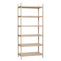 hubsch grande etagere a poser bois 6 tablettes scandinave 880508