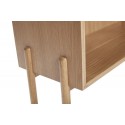 hubsch bibliotheque basse a poser scandinave bois chene clair 880714