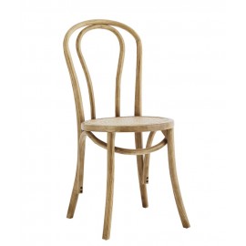 Chaise de bistrot vintage bois rotin Madam Stoltz