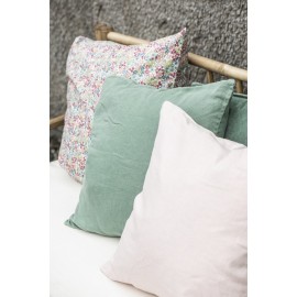 ib laursen housse de coussin lin rose clair pastel 50 x 50 cm
