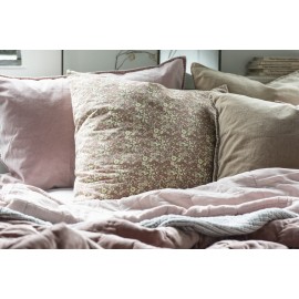 ib laursen housse de coussin rectangulaire velours rose pastel