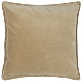 ib laursen housse de coussin carree velours beige miel 50 x 50 cm