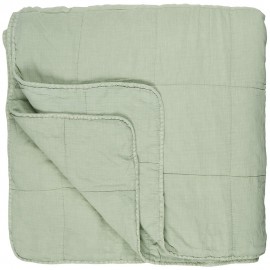 ib laursen couvre lit coton matelasse uni vert clair 240 x 240 cm