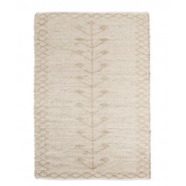 madam stoltz tapis seagrass blanc ecru motifs brodes 120 x 180 cm
