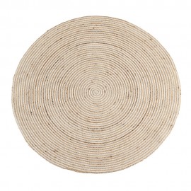 Tapis rond jute rayé Madam Stoltz