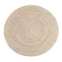 madam stoltz tapis rond jute raye beige ecru 150 cm