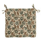 madam stoltz coussin de chaise carre coton imprime fleuri 45 x 45 cm