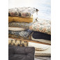 madam stoltz coussin de chaise carre coton imprime fleuri 45 x 45 cm