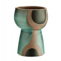 madam stoltz vase decoratif terracotta vert