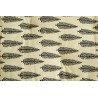 madam stoltz matelas de transat coton imprime beige noir