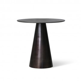 Table basse ronde pied conique métal HK Living noir