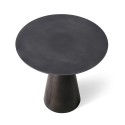 Table basse ronde pied conique métal HK Living noir