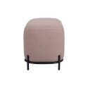 hk living pouf chic textile rose base metal noir 80 cm