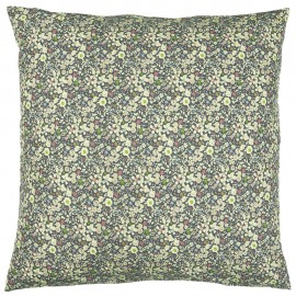 Grande housse de coussin coton fleuri IB Laursen bleu