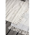 petit tapis coton ecru rayures beiges 60 x 90 cm ib laursen