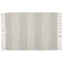 petit tapis raye coton ecru bleu 60 x 90 cm ib laursen