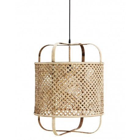 madam stoltz suspension bambou naturel style lanterne - Kdesign
