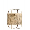 madam stoltz suspension bambou naturel style lanterne