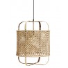 madam stoltz suspension bambou naturel style lanterne