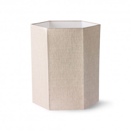 Abat-jour hexagonal pour lampe de table lin HK Living beige