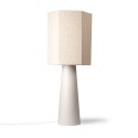 Abat-jour hexagonal pour lampe de table lin HK Living beige