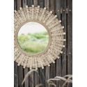 ib laursen grand miroir mural rond soleil bambou naturel tresse 63 cm