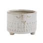 madam stoltz face petit cache pot decoratif impression visage ecru