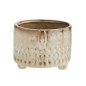 madam stoltz face petit cache pot visage gres beige marron