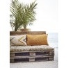 madam stoltz grand housse coussin rectangulaire jaune brode 40 x 70 cm