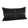 madam stoltz grande housse de coussin 40 x 70 cm coton noir brode