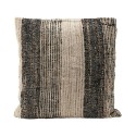 house doctor linn housse de coussin carree raye degrade gris naturel