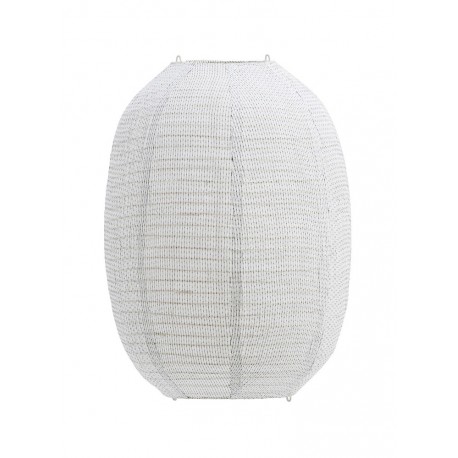 Abat-jour suspension coton ovale lampion House Doctor Stitch écru