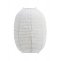 house doctor stitch abat jour suspension coton ovale lampion blanc ecru
