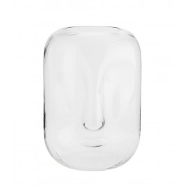Madam Stoltz Face gesichtsförmige transparente Glasvase