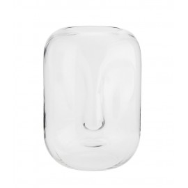 Vase verre transparent forme visage Madam Stoltz Face