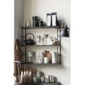 ib laursen etagere murale etroite industrielle 3 tablettes metal noir