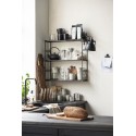 ib laursen etagere murale etroite industrielle 3 tablettes metal noir