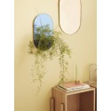 hubsch miroir murale ovale teinte rose laiton 151107