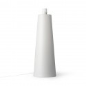 hk living cone grand pied de lampe droit faience gris clair