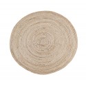 Tapis rond jute lurex argenté Madam Stoltz