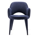 pols potten cosy fauteuil de table rembourre tissu bleu fonce